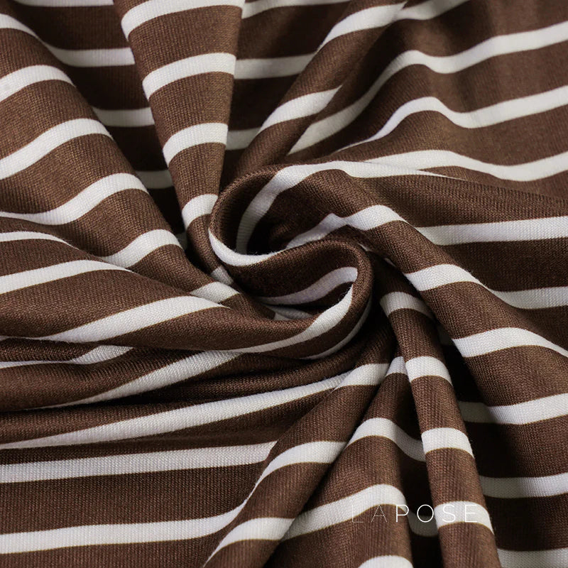 Bracha Striped Ruched One-Shoulder Dress