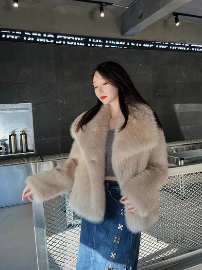 Brisa Plush Faux Fur Coat