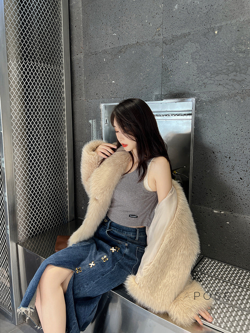 Brisa Plush Faux Fur Coat