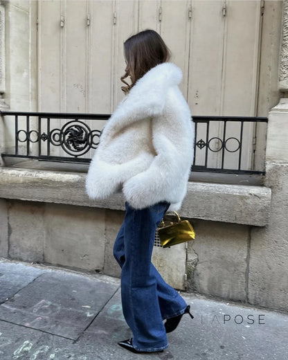Brisa Plush Faux Fur Coat