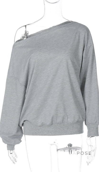 Brookelynn Off Shoulder Sweatshirt