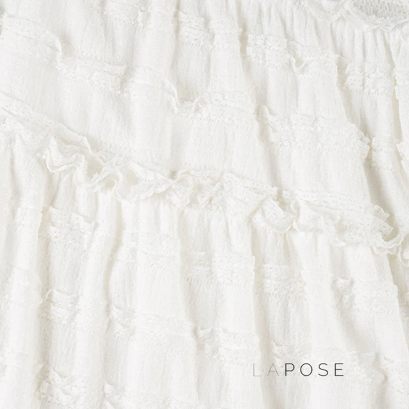 Bryn Ruffle Asymmetric Maxi Skirt