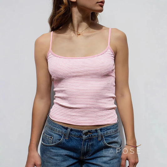 Brystol Striped Camisole Crop Top