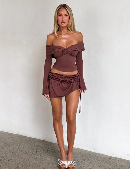Carleigh Ruched Off-Shoulder Top