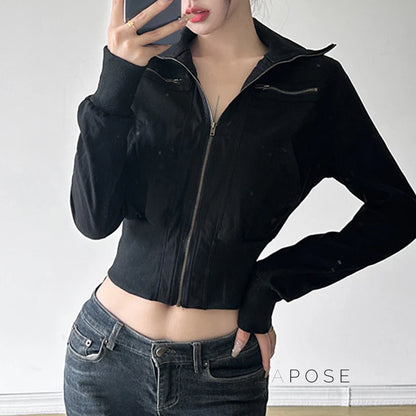 Carlynn Striped Bomber Jacket