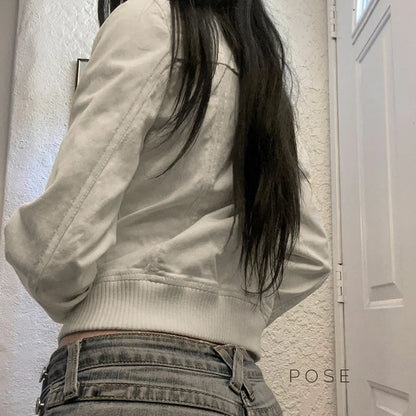 Carlynn Striped Bomber Jacket