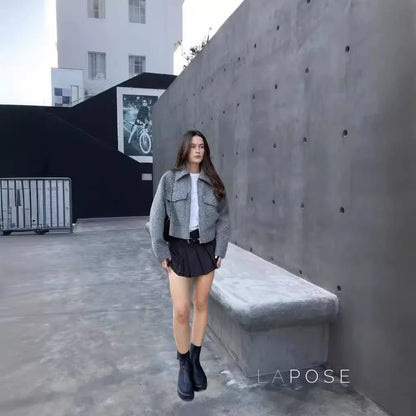 Caterina Cropped Cape Jacket