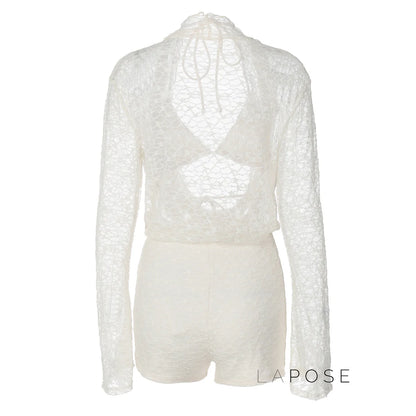 Cattleya Lace Cut-Out Short Set