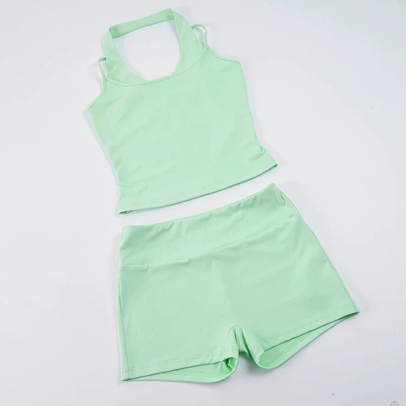 Chantel Halter Camisole Shorts Set