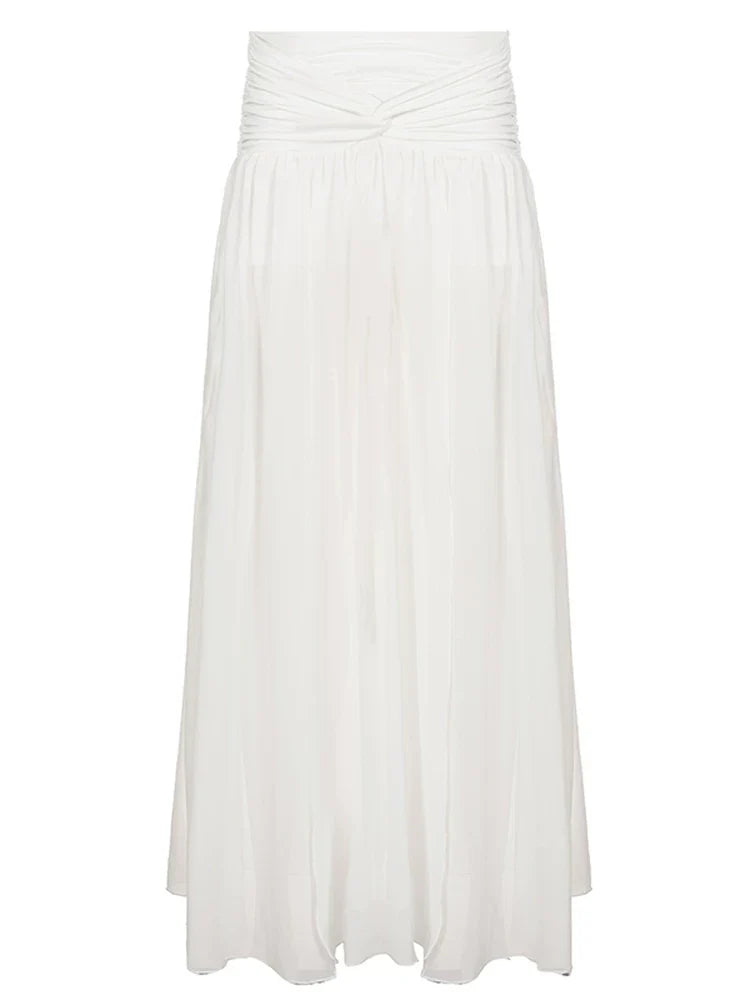 Chimamanda Twisted High Slit Maxi Skirt