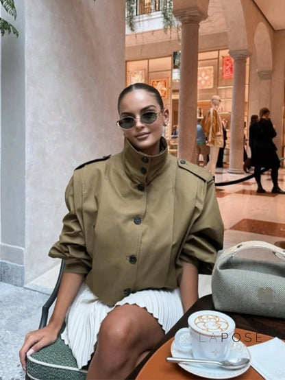 Cierra Pleated Cropped Windbreaker