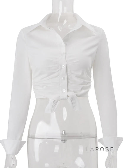 Clarke Tie-Front Crop Top