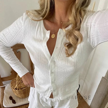 Cloe Jacquard Knit Cardigan