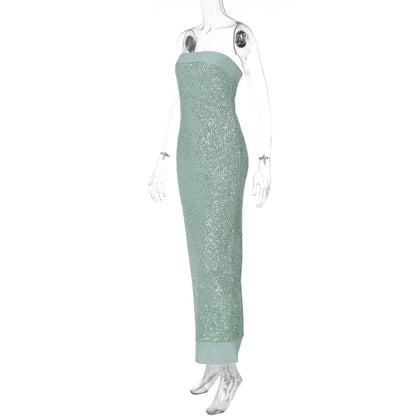 Collette Backless Sequin Gown