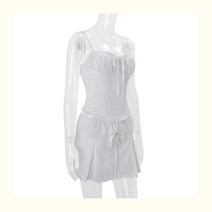 Corset Detail Skirt Set