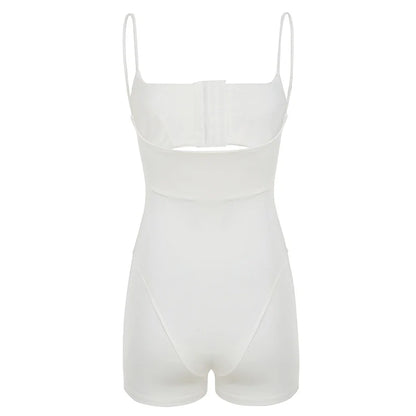 Cut-Out Corset Romper