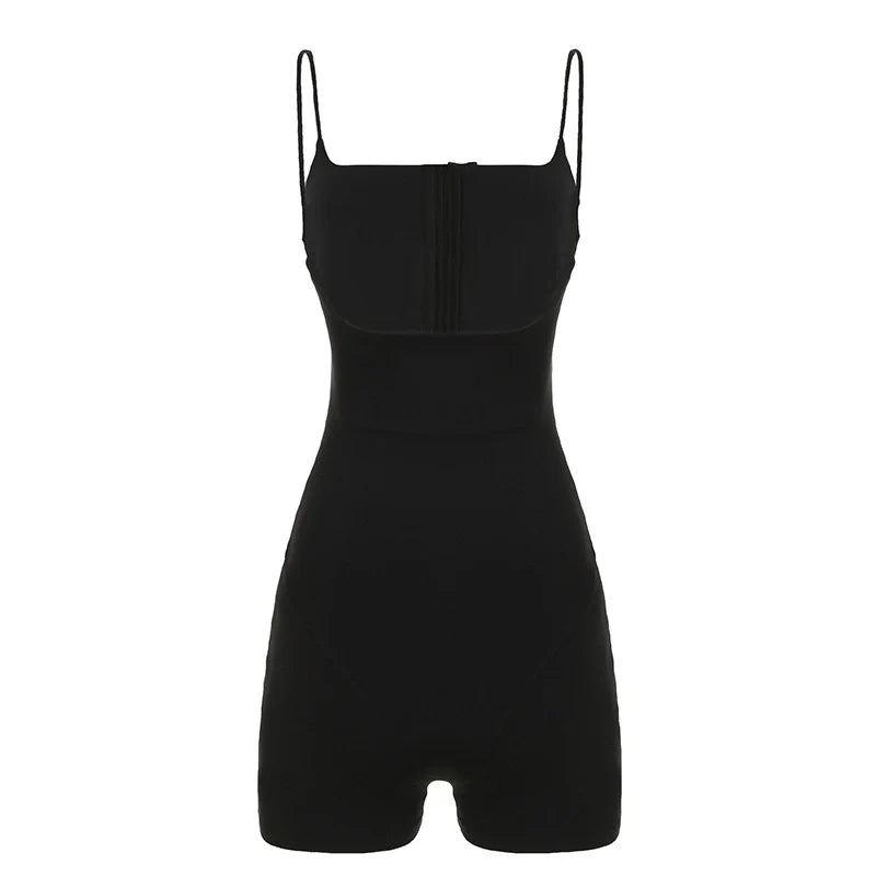 Cut-Out Corset Romper