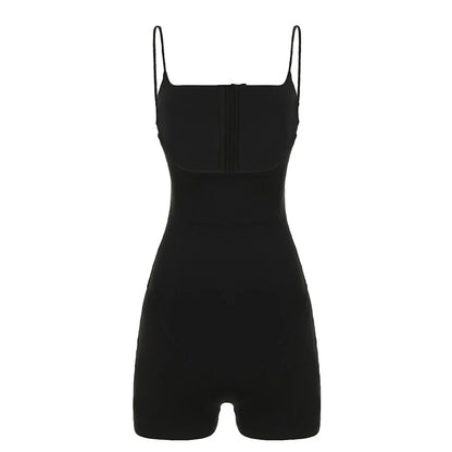 Cut-Out Corset Romper
