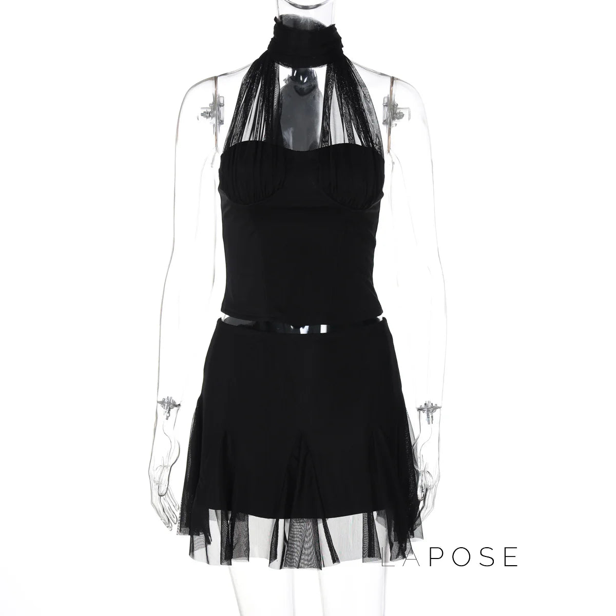 Daleysa Halter Ruched Skirt Set