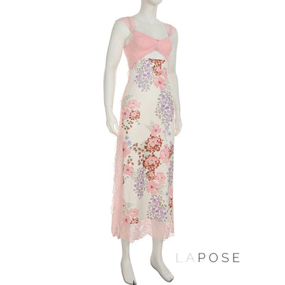 Darling Lace Slit Maxi Dress