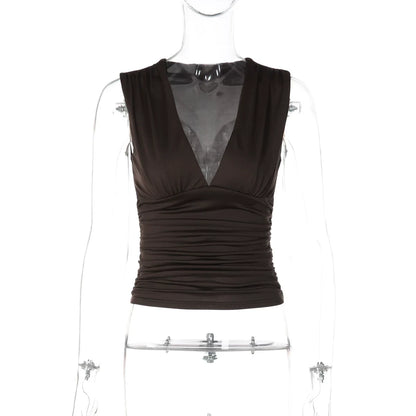 Dawson Ruched V-Neck Tank Top