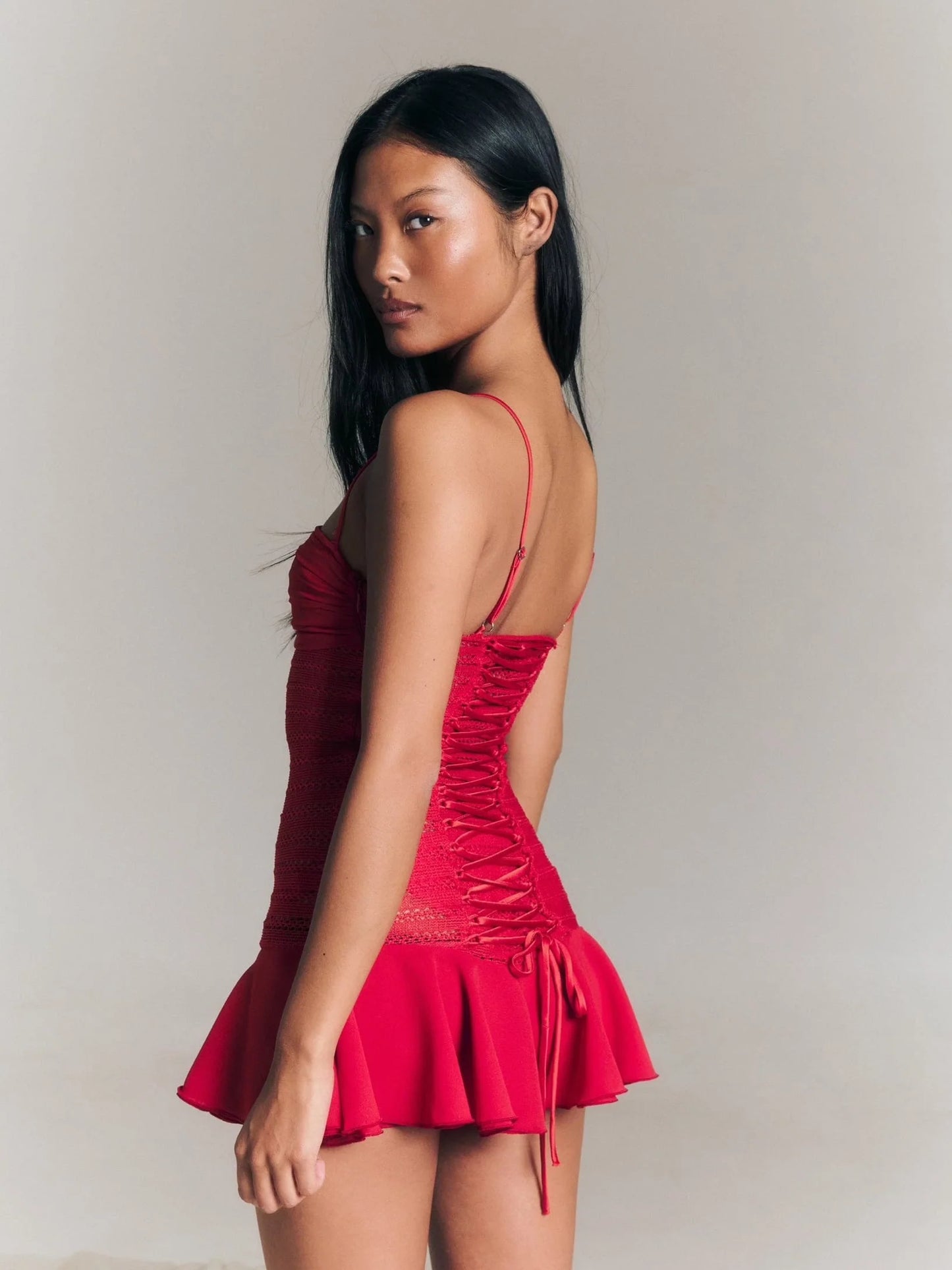 Daysi Ruffle Trim Mini Dress