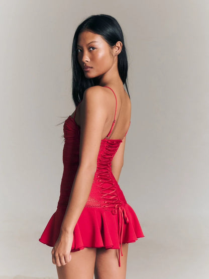 Daysi Ruffle Trim Mini Dress