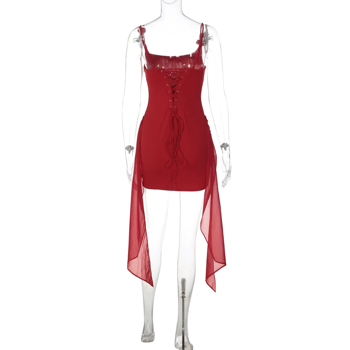 Deasia Rosette Ruched Mini Dress