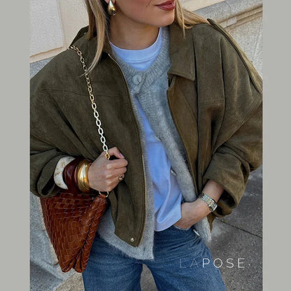 Dena Velvet Bomber Jacket