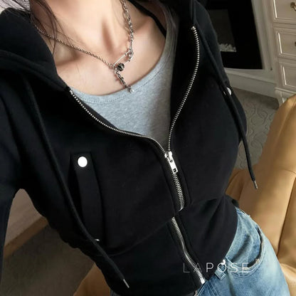 Dhanvi Slim Fit Zip Hoodie