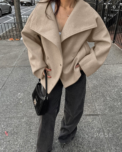 Edna Double-Breasted Wool Coat
