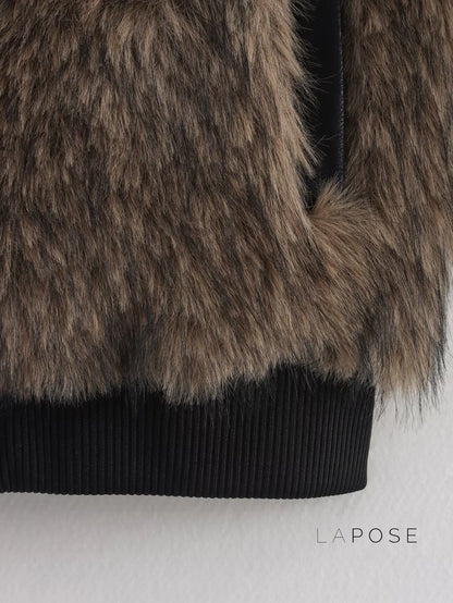 Eleonore Colorblock Faux Shearling Jacket