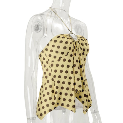 Ellaina Polka Dot Halter Top