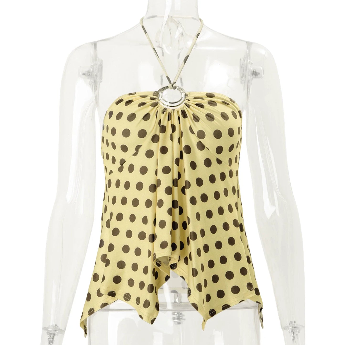 Ellaina Polka Dot Halter Top