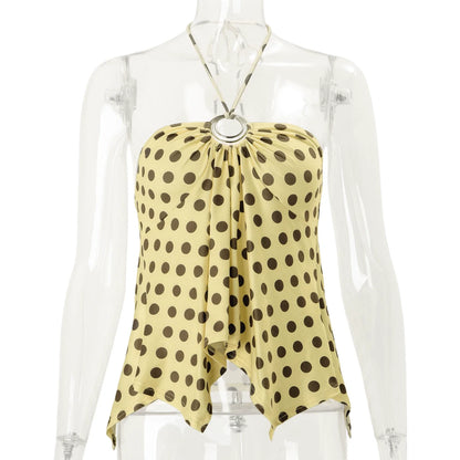 Ellaina Polka Dot Halter Top