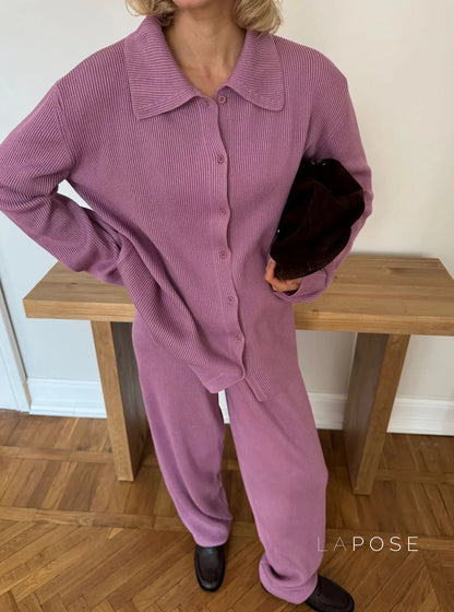 Elliana Lapel Lounge Set