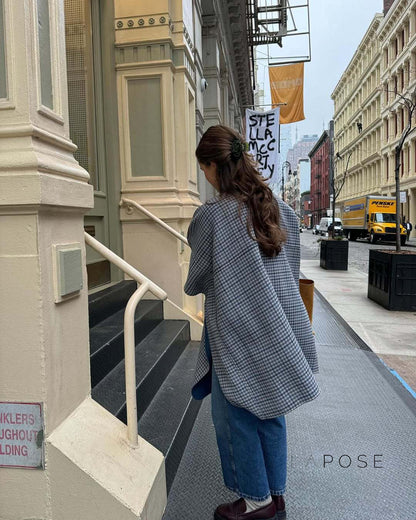 Ellyana Plaid Cape Coat