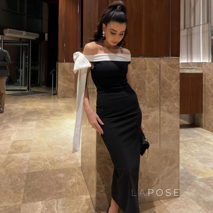 Elyanna Off Shoulder Bow Maxi Dress
