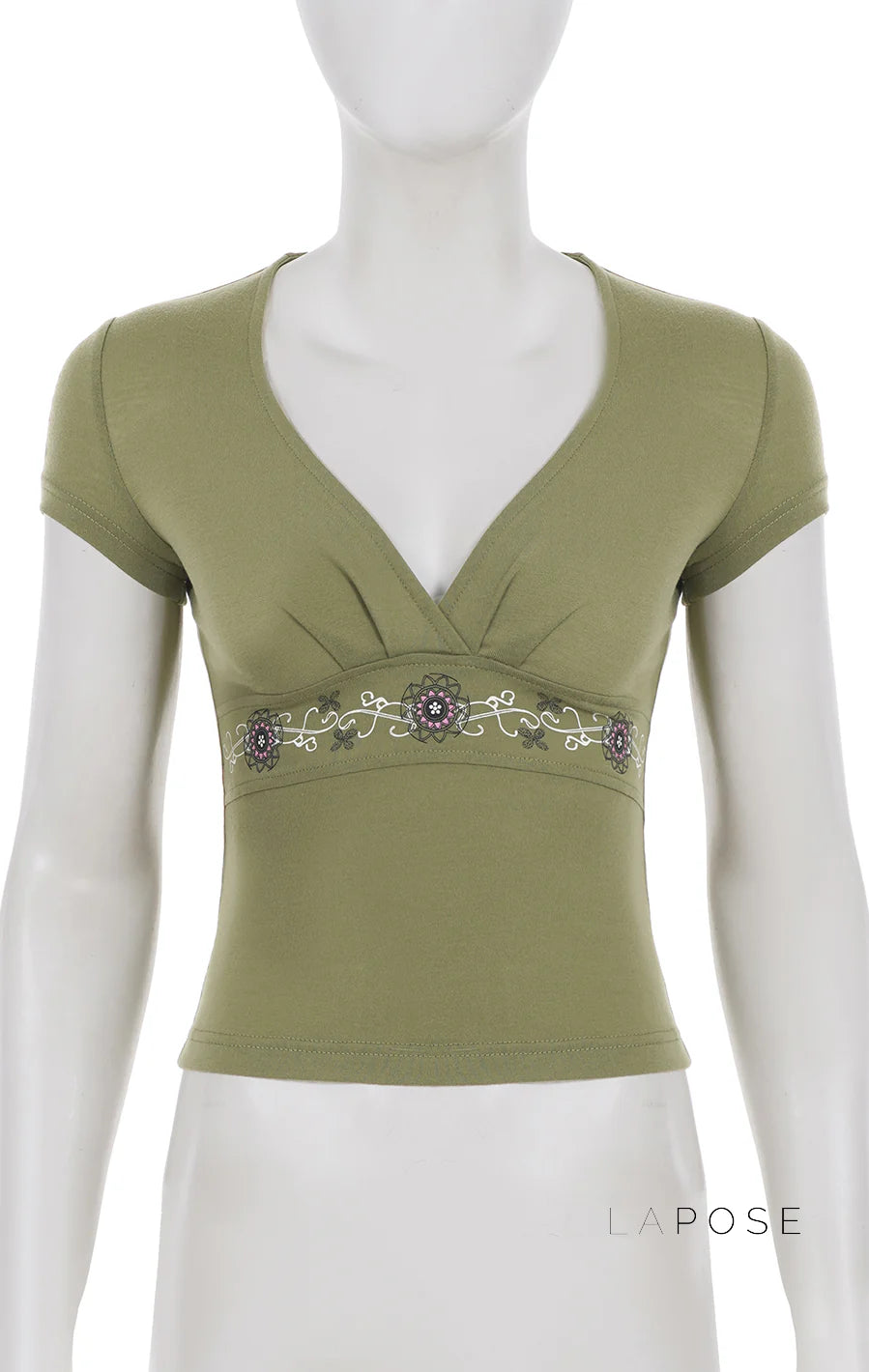 Elyzabeth Floral V-Neck Top