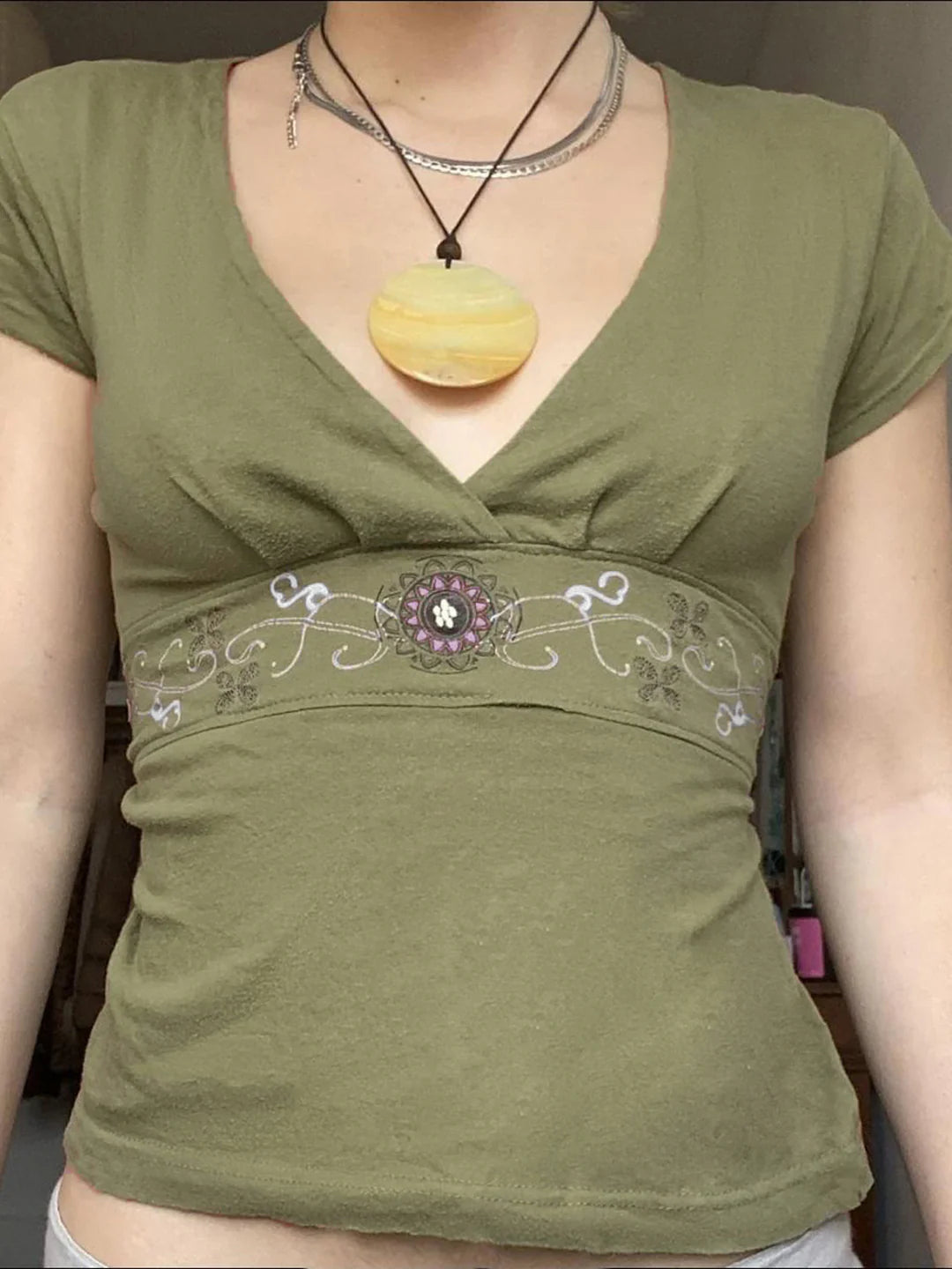Elyzabeth Floral V-Neck Top