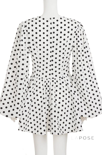 Embry Polka Dot Puff Sleeve Dress