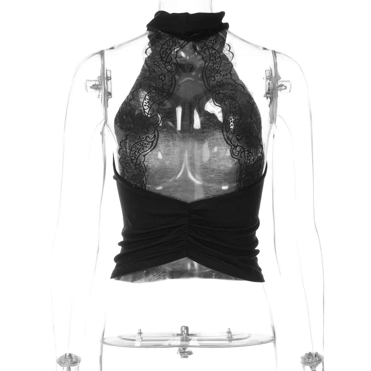 Emeli Lace Backless Halter Top
