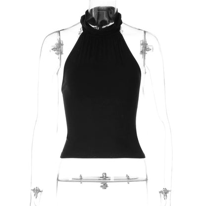 Emeli Lace Backless Halter Top