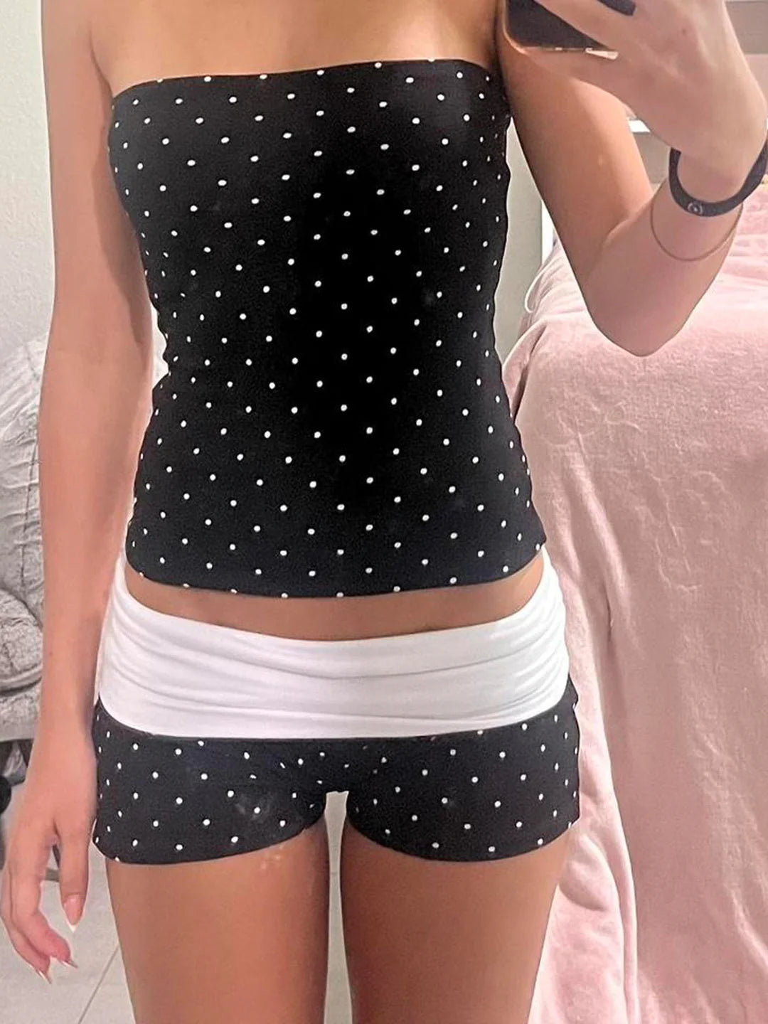 Emryn Polka Dot Shorts Set