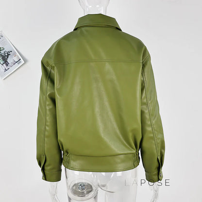 Evie Oversize Leather Jacket