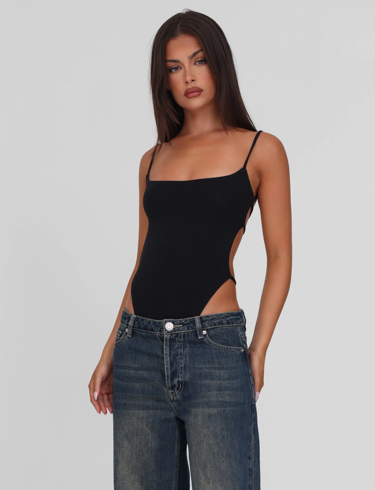 Fabiola Figure-Hugging Scooped Bodysuit