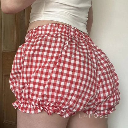 Fatoumata Bow Plaid Shorts