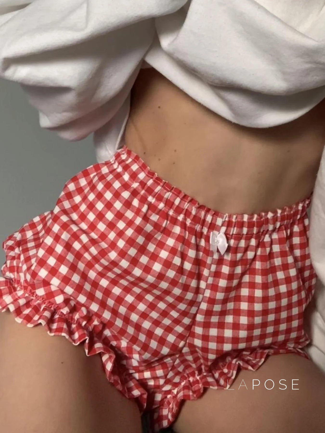 Fatoumata Bow Plaid Shorts