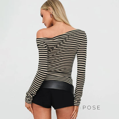 Filomena Off-Shoulder Striped Top