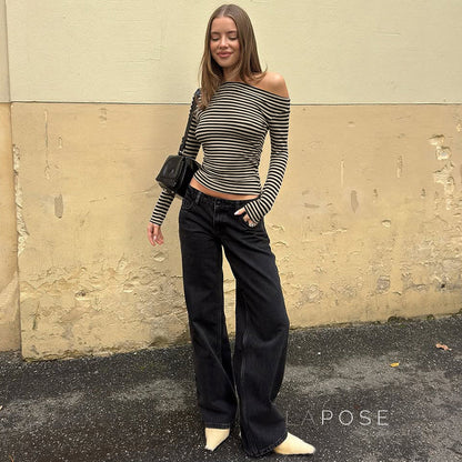 Filomena Off-Shoulder Striped Top